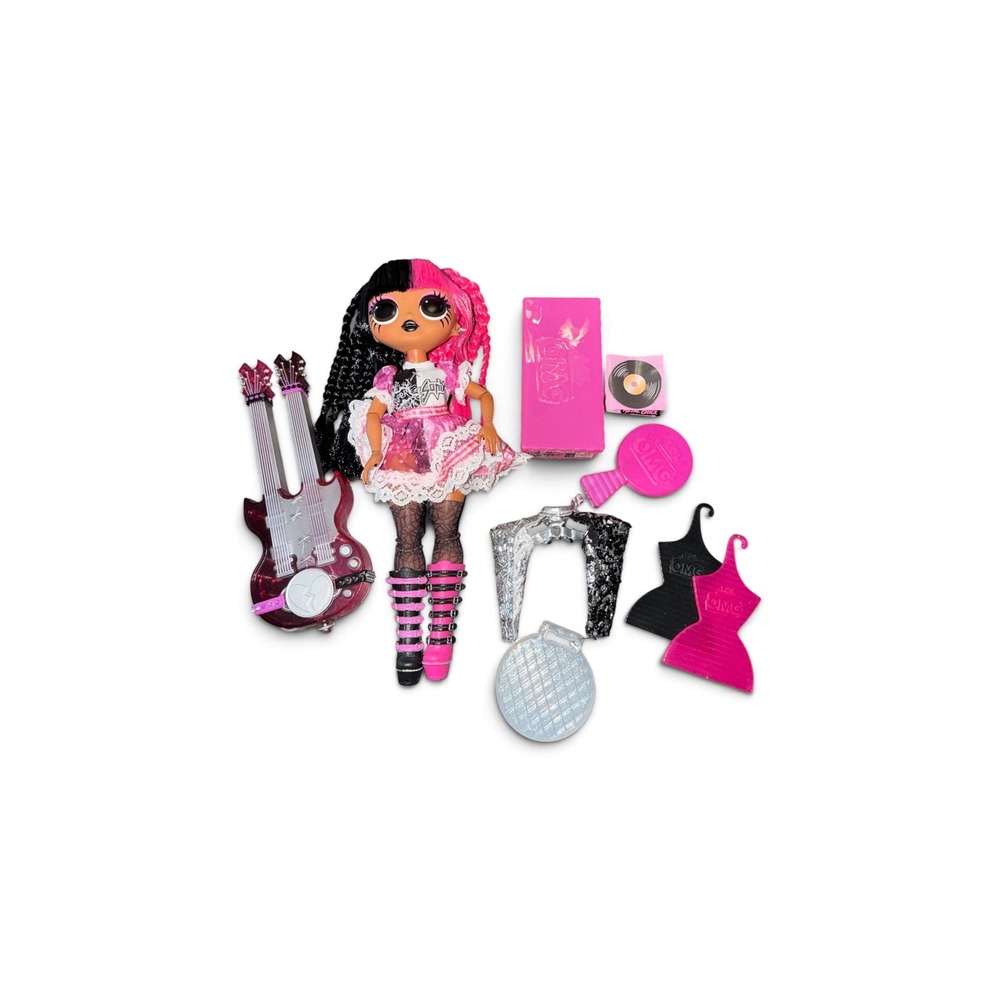 LOL Surprise OMG Remix Rock Metal Chick Doll with Double Neck Guitar Accessories